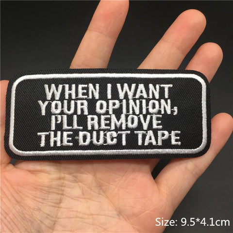 Slogan Embroidery Patch for Clothes-HA00013-Veeddydropshipping