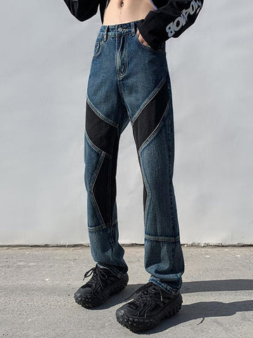 Loose Wide Leg New Style Denim Trousers Y2k High-MF00654-Veeddydropshipping