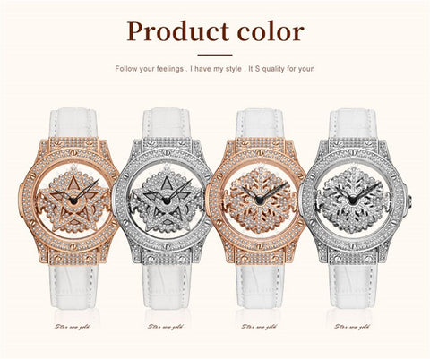 Luxury Elegant Quartz Watches Female Clock Snow Star-JW01038-Veeddydropshipping