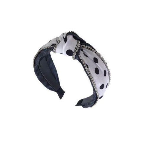 Ladies Crystal Tie Headband Hairband-WF01098-Veeddydropshipping