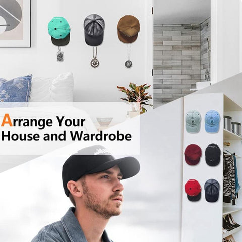 Hat Holder Sticky Wall Mount Hook-HA00887-Veeddydropshipping