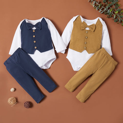 Baby Boys Outfit Set Newborn Toddler Kids Gentleman Wedding Party-Veeddydropshipping-8