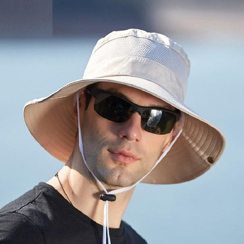 Adult Bucket Hat New Summer Mesh Breathable Fisherman  Outdoor Hiking-OS00442-Veeddydropshipping