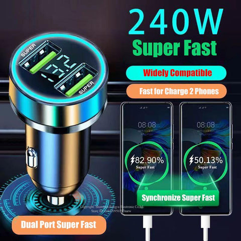 2 Port Super Fast USB Car Charger for iPhone 14 Pro Max 13 12 11 Oneplus-PA00053-Veeddydropshipping