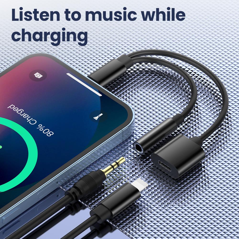 3.5mm AUX Cable Adapter For iPhone 14 13 12 Pro Charging Calling Adapte-PA00030-Veeddydropshipping