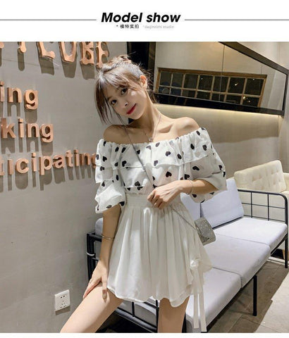 Women Loose Elastic Waist Sweet Ruffles-Veeddydropshipping