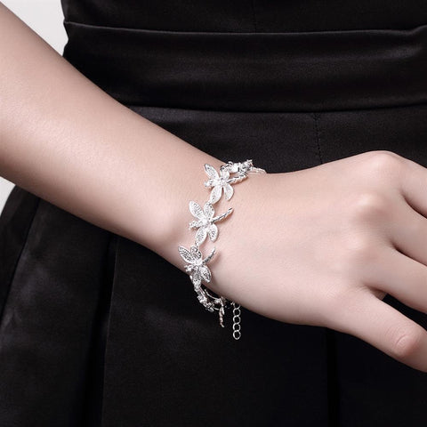 Fashion Luxury 925 Sterling Silver Crystal Popular Jewelry set  -JW00380-Veeddydropshipping