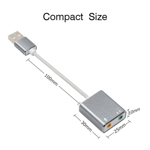 External USB Sound Card Jack  Audio Adapter Earphone-CO00156-Veeddydropshipping