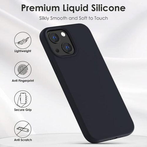 Case For iPhone Black  XR 14 13 12 11 Pro Max XS X  Shockproof Silicone Cover-PA00101+Veeddydropshipping