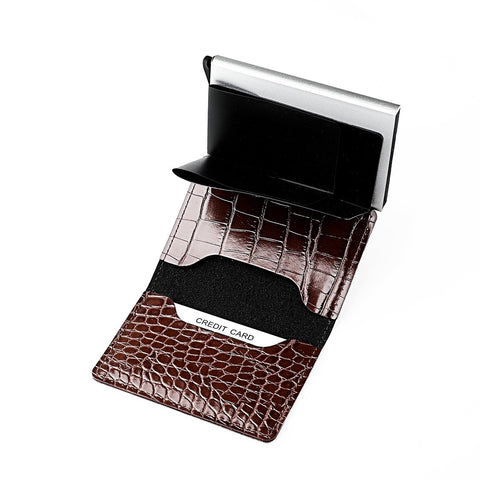 Cards Holders Leather RFID Wallet Mini Money Clips Business -BS00618-Veeddydropshipping