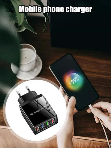 USB Wall Charger Multiport 3.0 Fast Charging Block For All USB Charging Devices-PA00372-Veeddydropshipping