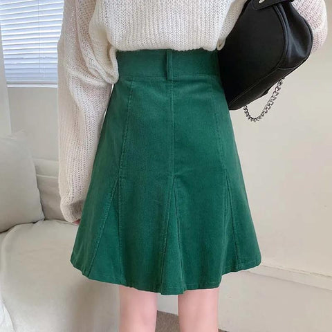 Casual High Waist Large Size Short Skirts-WF00549-Veeddydropshipping