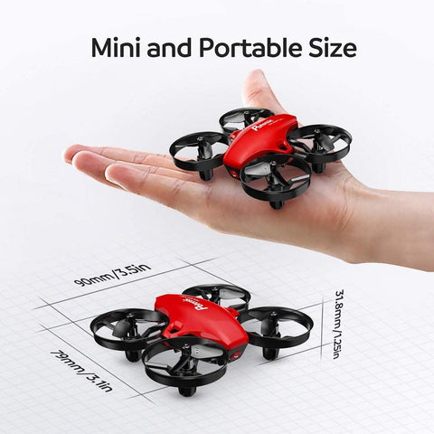 Potensic A20 Red RC Mini Drone Easy to Fly Helicopter RC Quadcopter for Kids-TB01412-Veeddydropshipping