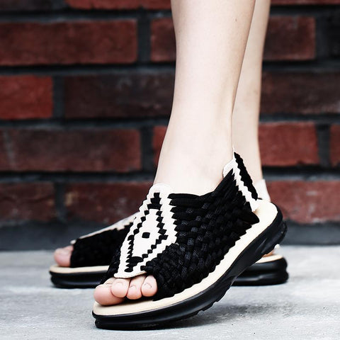 Men Women Beach Outdoor Mens Casual Woven Shoes-BS01546-Veeddydropshipping
