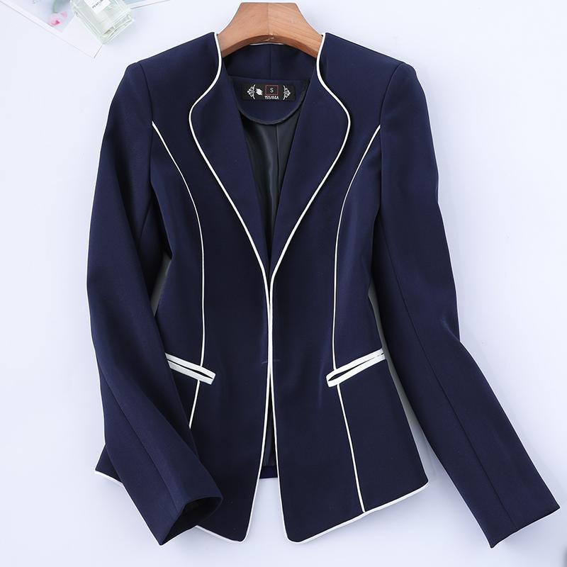 Women Full Sleeve Slim Office Ladies Jacket Blazer-Veeddydropshipping