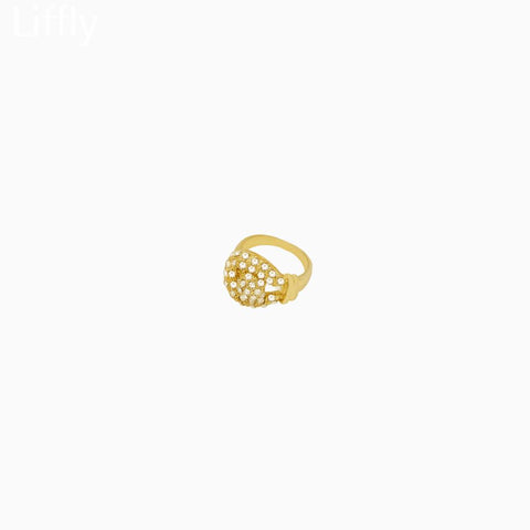 Creative Design bridal Gold Jewelry Sets Crystal Necklace Ring -JW00317-Veeddydropshipping