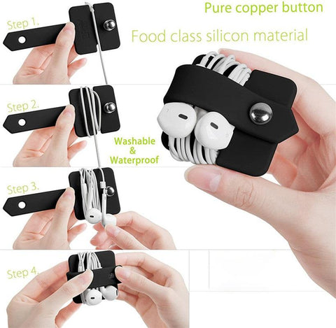 Data Cable Cord Organizer Earbuds Holder Earphone Wrap Earphones Organizer Headset Headphone-PA00889-Veeddydropshipping