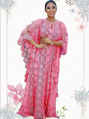 Women African Evening Maxi Dress-WF01657-Veeddydropshipping