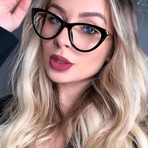 Blocking Cat Eye Glasses Frame-WF01299-Veeddydropshipping