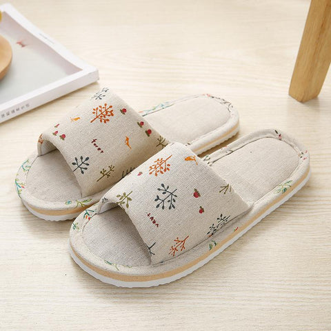 Couple Linen Slipper Spring Autumn Lightweight Unisex Bedroom-BS01303-Veeddydropshipping