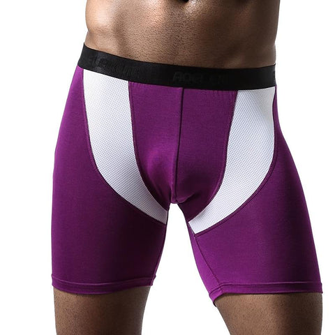 Underwear Modal Panties Man Ice Silk Breathable Pouch Long-MF01409-Veeddydropshipping
