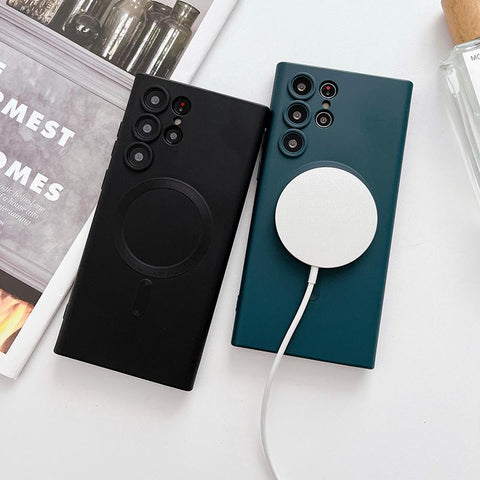 Luxury Wireless Charging Soft Silicone For Magsafe Case For Samsung-PA00205-Veeddydropshipping