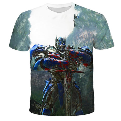 New 2022 Children clothes Transformers 3D Tshirts Children Casual-TB01160-Veeddydropshipping