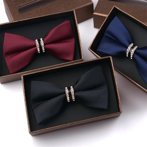 Rhinestone Bow tie Necktie For Wedding-WF01155-Veeddydropshipping