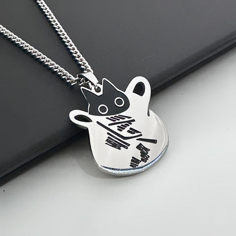 Killer Cat Necklace For Women Men  Cat Pendant Chain Jewelry -JW01263-Veeddydropshipping