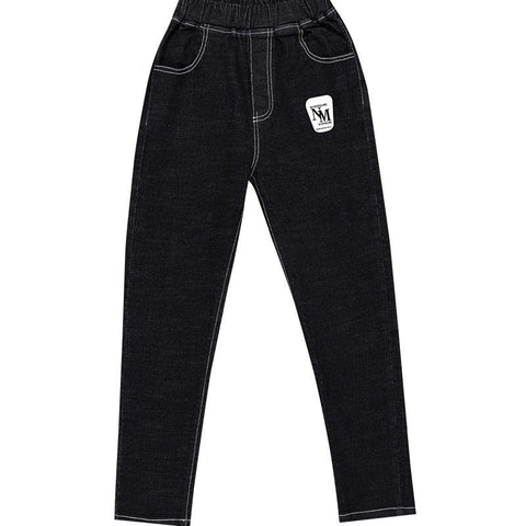 Casual Big Boys Jeans Pants Autumn Washing Black Denim Trousers Kids-TB01294-Veeddydropshipping