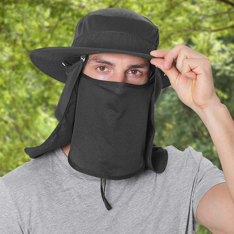 Unisex Visor Fishing Hat Sun Protector Cap UV Protection Face Neck  Protection -OS01079-Veeddydropshipping