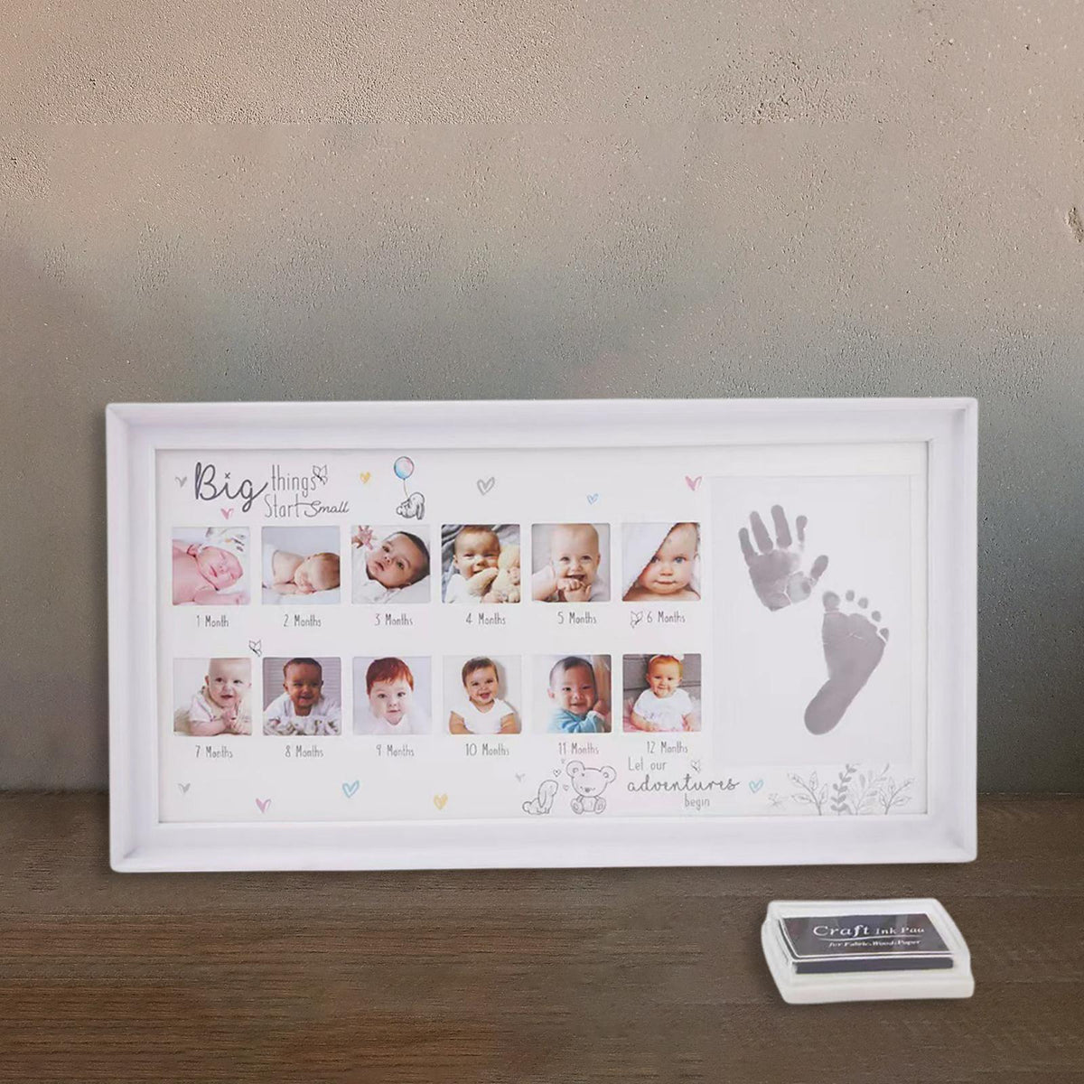 Baby Photo Frame Newborn DIY 0-12 Month Kids Gift My First Year Baby-TB00804-Veeddydropshipping