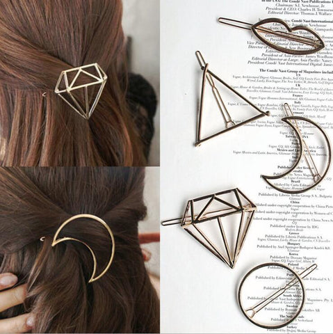 Fashion Metal Leaf Hair Clip Barrettes Hairpin-WF01291-Veeddydropshipping