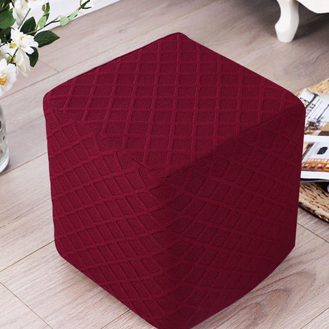 Ottoman Footstool Cover Round Stool Covers-HA00530-Veeddydropshipping