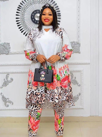 Plus Size Women African Trousers Suits-WF01497-Veeddydropshipping
