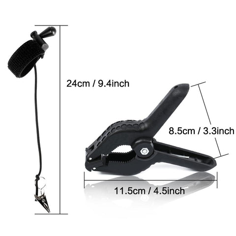 8Pcs Photography Spring Clips And Side Clamps Fixed Backdrop Muslin &amp-CE00485-Veeddydropshipping