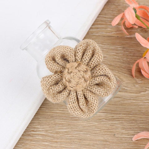 Hessian Roses Burlap Flower Wedding Decor-HA00599-Veeddydropshipping