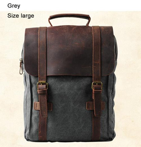 military Canvas backpack Men backpack women school-BS00350-Veeddydropshipping