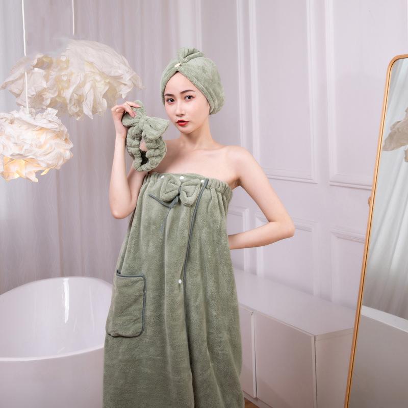 Coral Fleece Bath Soft Absorbent Bath Towel-HA00524-Veeddydropshipping