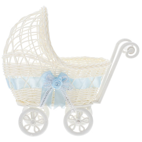 Imitation Rattan Woven Plush Dolls Trolley Candy Baskets Shopping Cart Kids-TB00396-Veeddydropshipping