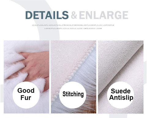 Faux Fur Area Rugs Artificial Sheepskin Fur Carpet-HA00479-Veeddydropshipping