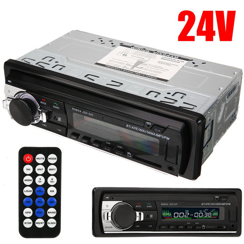 JSD-520 24V Digital Car MP3 Player 60Wx4 FM Radio Stereo Audio USB/SD-AM00662-Veeddydropshipping