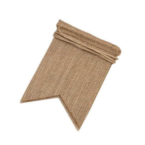 Jute Burlap Flags Wedding Pennant Banner-HA00591-Veeddydropshipping