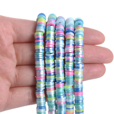 Round  Clay Beads Handmade Disk Loose Spacer Beads For Jewelry-JW01508-Veeddydropshipping
