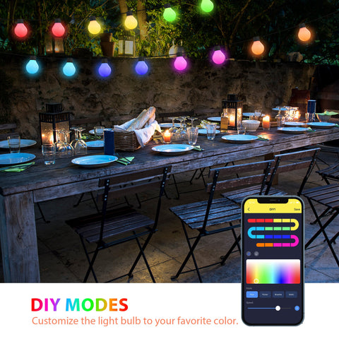 G40 Globe Outdoor LED String Lights DIY Shatterproof Bulbs Waterproof for Patio-TI00921-Veeddydropshipping