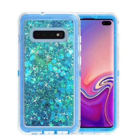 For Samsung Galaxy S10e S10 S10+Plus Defender Liquid Glitter Case Cover-PA00094+Veeddydropshipping