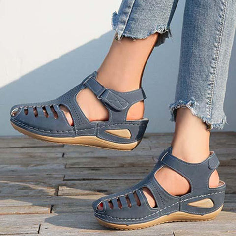 Retro Walking Shoes Slip On Beach Shoes Woman Slipper Soft-BS00865-Veeddydropshipping