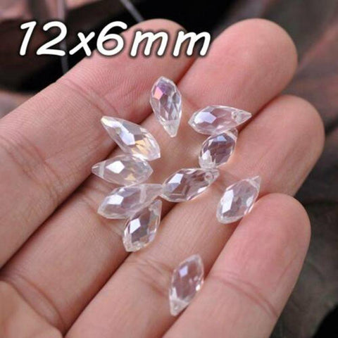 Faceted Crystal Glass Pendant Drops Loose Beads for Making DIY-JW01516-Veeddydropshipping