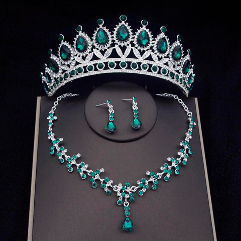 Fashion Bridal Jewelry Sets Bride Tiara Crown  for Women  -JW00366-Veeddydropshipping