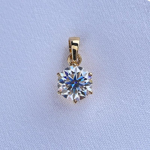 18K White Gold Pendant Moissanite Necklace Diamond -JW00098- Veeddydropshipping